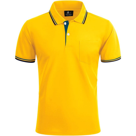 Men’s Polo Shirt with Pocket – Moisture Wicking