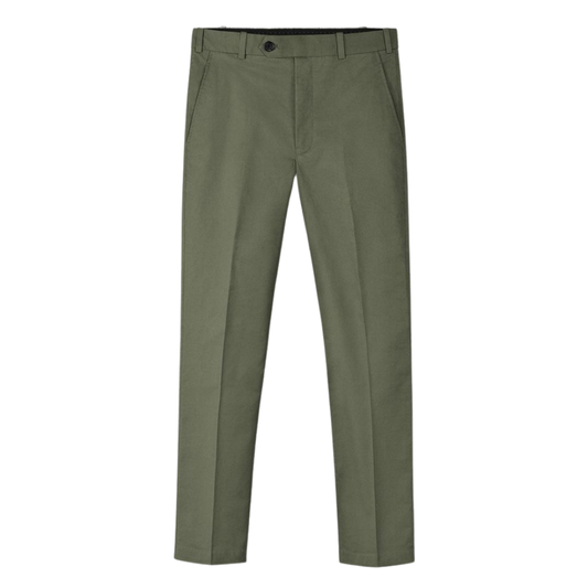 Olive Green Napoli Lightweight Stretch Cotton Suit